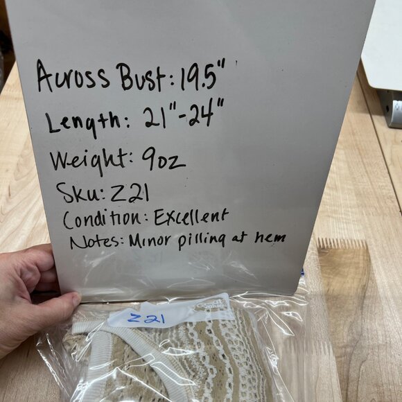 Sundance Clara Thermal Ivory Lace Button Accent Long Sleeve Top Size Medium - Picture 12 of 12